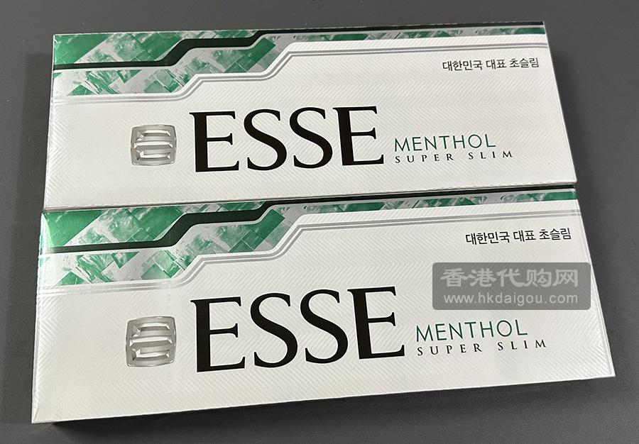 韩国爱喜蒲荷(绿色绿爱)  ESSE Menthol super slim 5mg