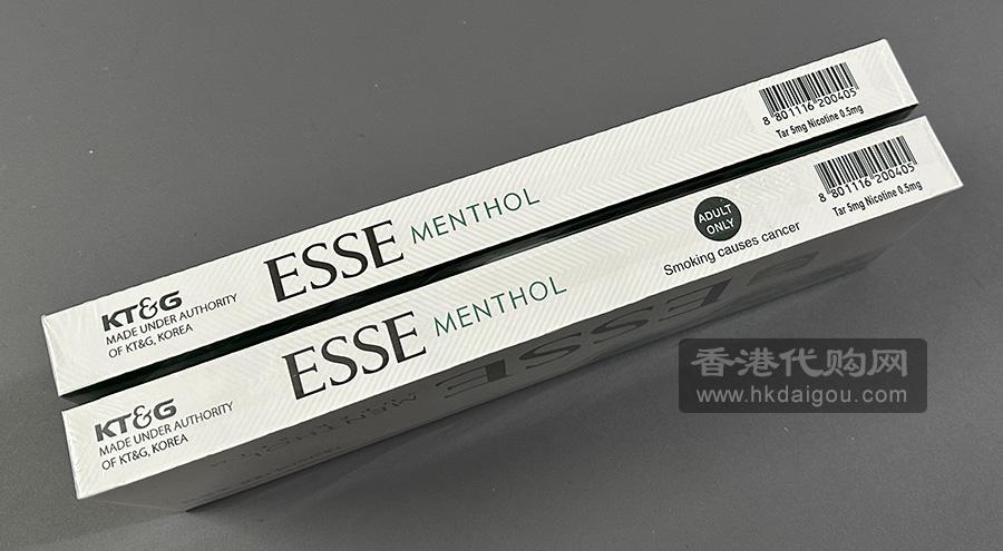 韩国爱喜蒲荷(绿色绿爱)  ESSE Menthol super slim 5mg