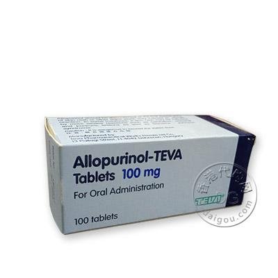 香港代购 别嘌醇片(慢性痛风药物) Allopurinol-TEVA 100mg for oral administration 100 tablets HK-57739
