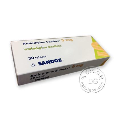 山德士氨氯地平片/迪平锭/安脉狄平30片装 Sandoz Amlodipine 5mg amlodipine besilate 30 tablets HK-60286