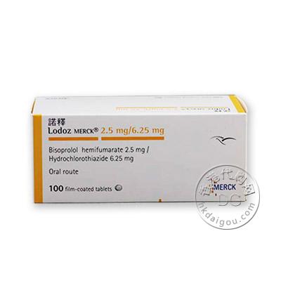 诺释/比索洛尔氢氯噻嗪片 Lodoz Merck 2.5mg/6.25mg