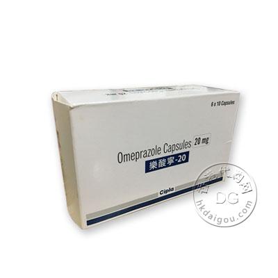 乐酸宁胶囊60粒装/奥美拉唑 Cipla Lomac-20 Omeprazole capsules 20mg HK-49975
