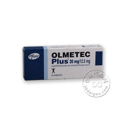 美国辉瑞安脉思/雅脉/奥美沙坦酯 Pfizer Olmetec Plus 20mg 30 Tablets