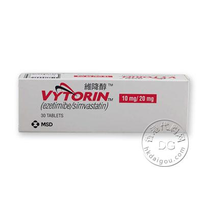 依折麦布辛伐他汀/维降醇30片装 MSD Vytorin Ezetimibe / Simvastatin 30 Tablets